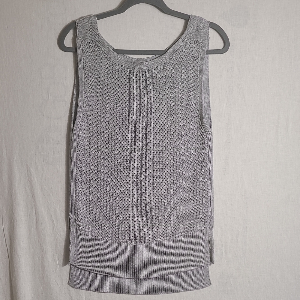 Banana Republic Light Gray Knit Sweater Vest Size Small